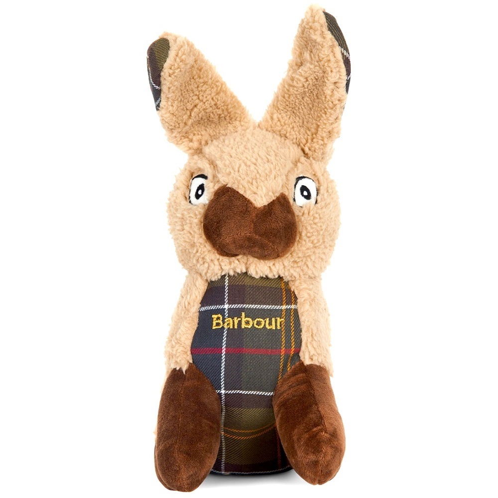 Barbour Dog Toy Rabbit Plaid Stuffed Logo Squeaker Dog Toy 🐾Best Friend - Picture 4 of 10